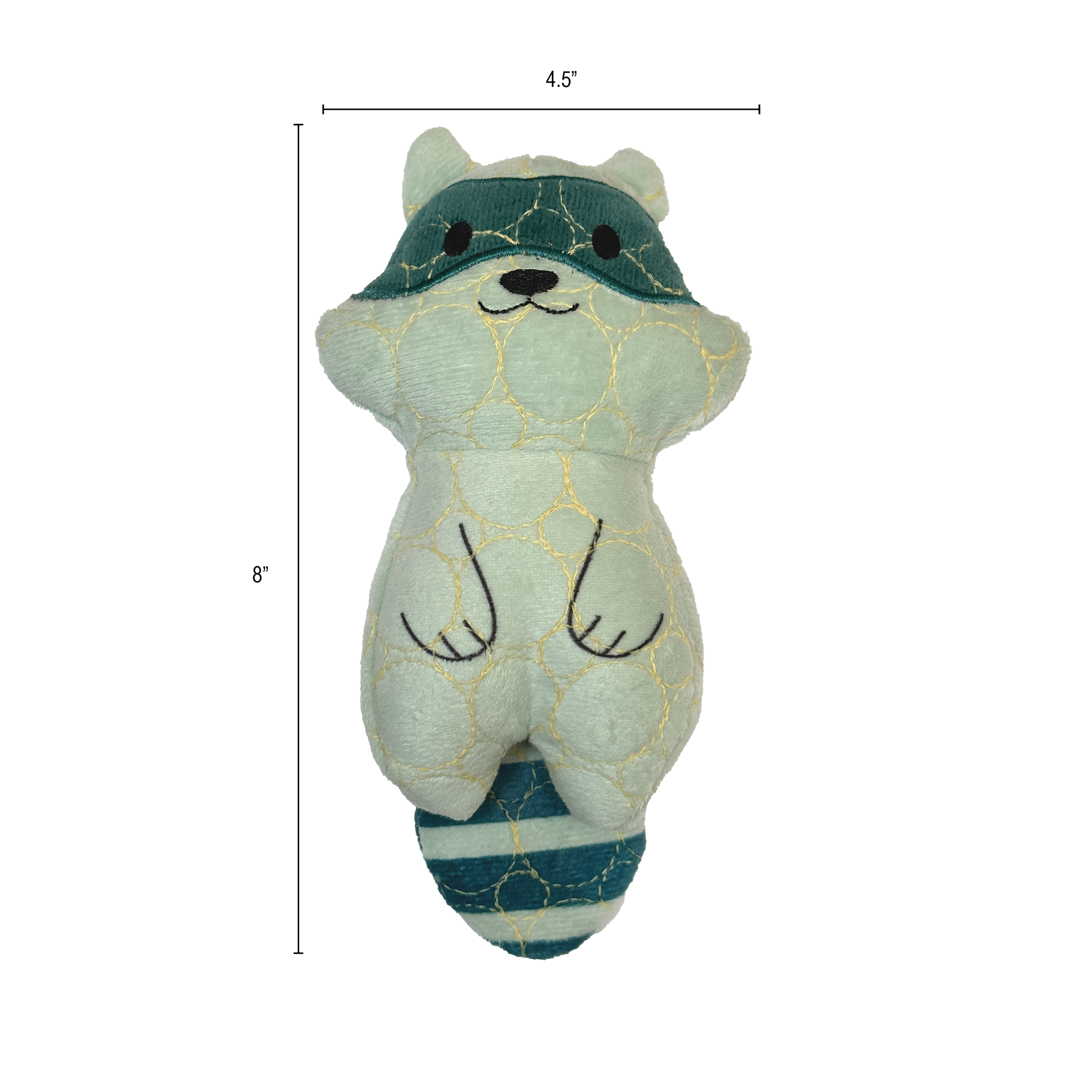 Bite Force Built w. Kevlar Tough Plush Racoon Dog Toy