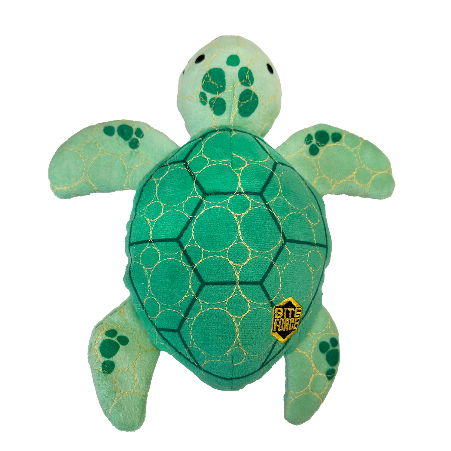 Bite Force Built w. Kevlar Tough Plush Turtle Dog Toy
